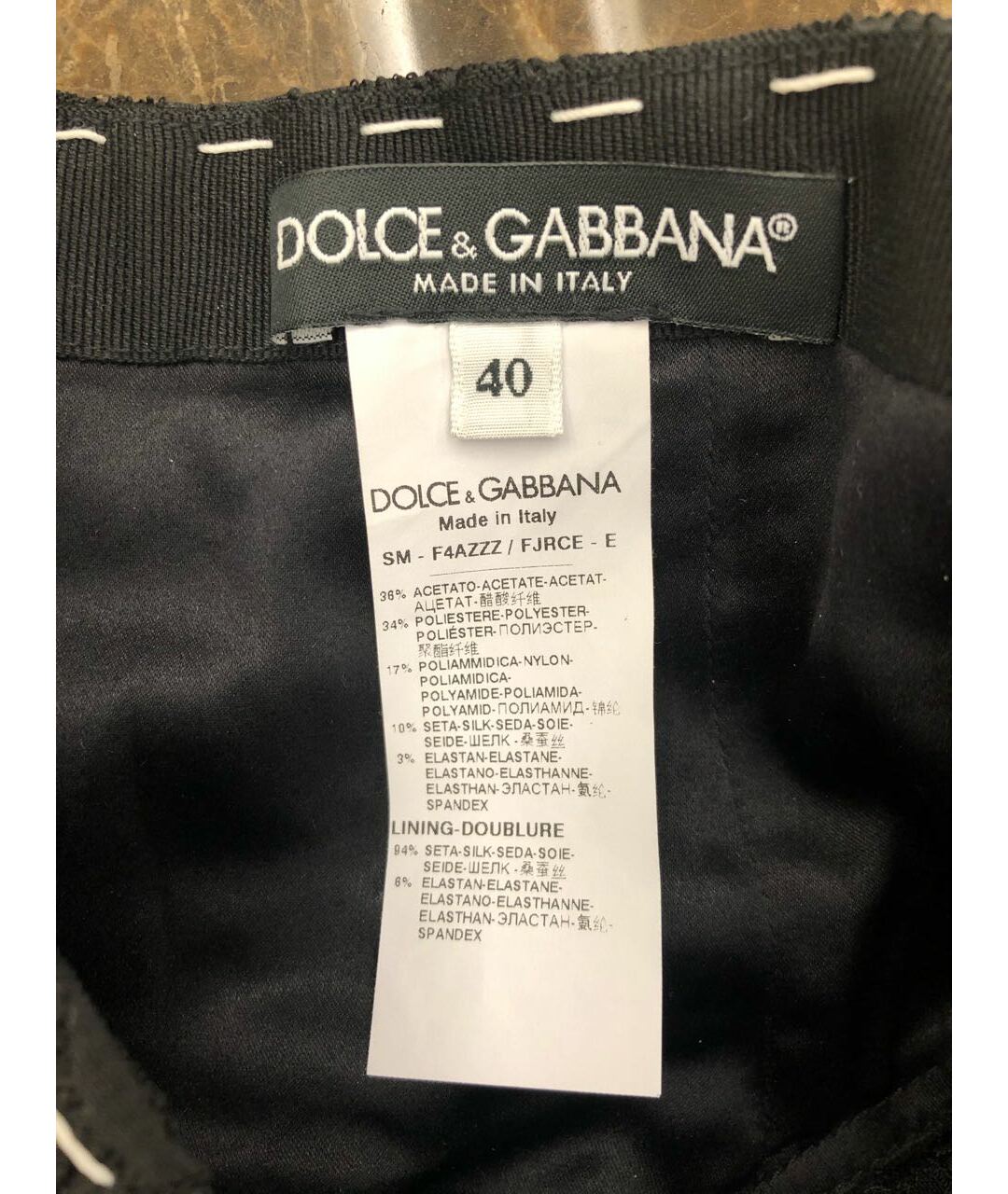 DOLCE&GABBANA Черная юбка мини, фото 6