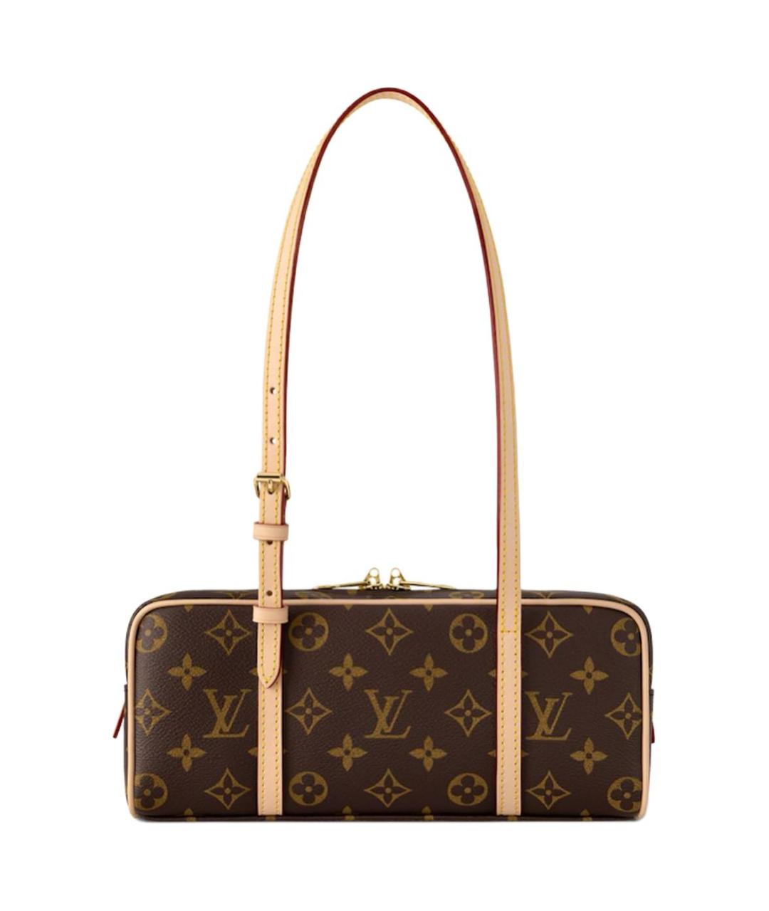 LOUIS VUITTON Коричневая сумка с короткими ручками, фото 3