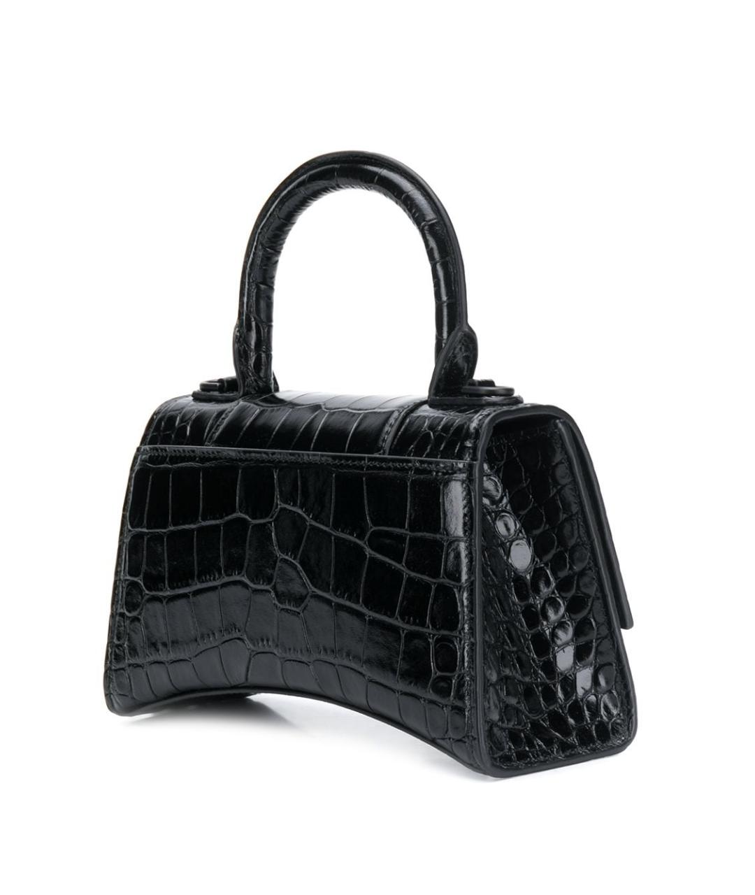 BALENCIAGA Черная кожаная сумка с короткими ручками, фото 3