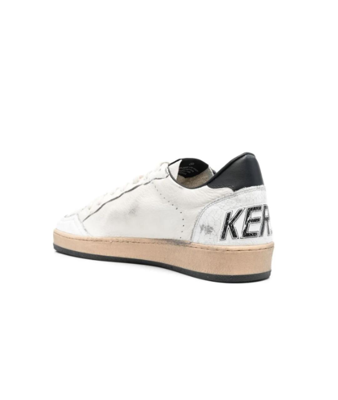GOLDEN GOOSE DELUXE BRAND Белые кожаные низкие кроссовки / кеды, фото 3