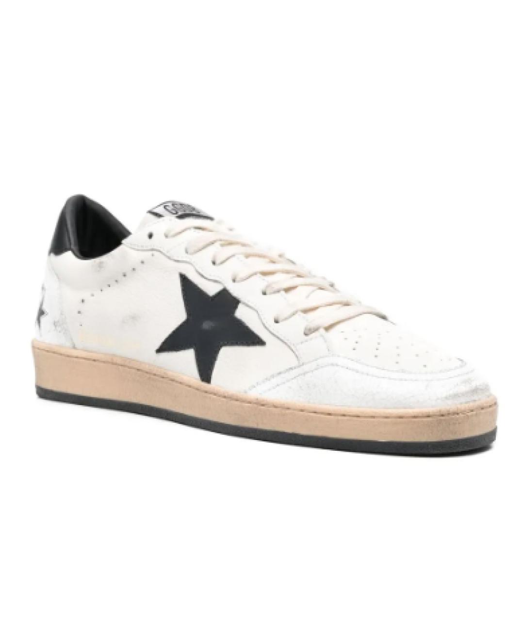 GOLDEN GOOSE DELUXE BRAND Белые кожаные низкие кроссовки / кеды, фото 2