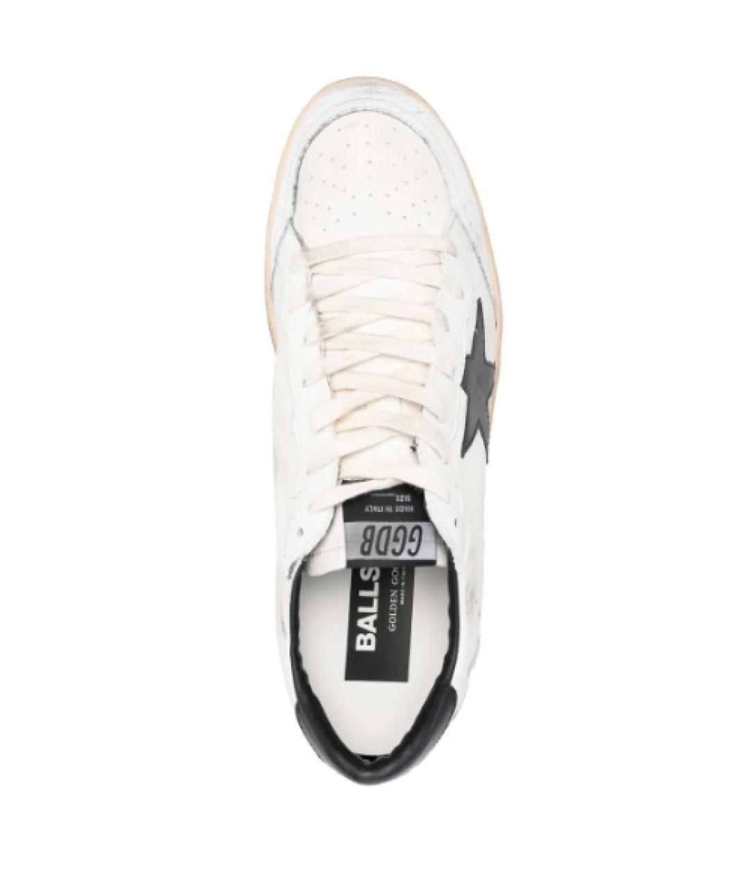 GOLDEN GOOSE DELUXE BRAND Белые кожаные низкие кроссовки / кеды, фото 4