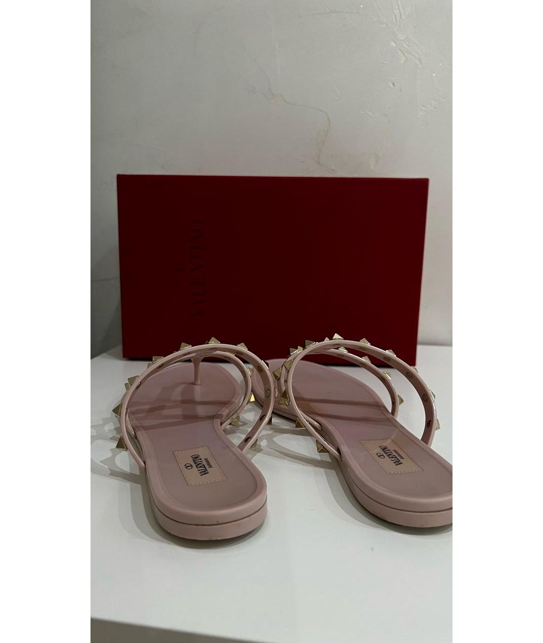 VALENTINO Бежевые шлепанцы, фото 4