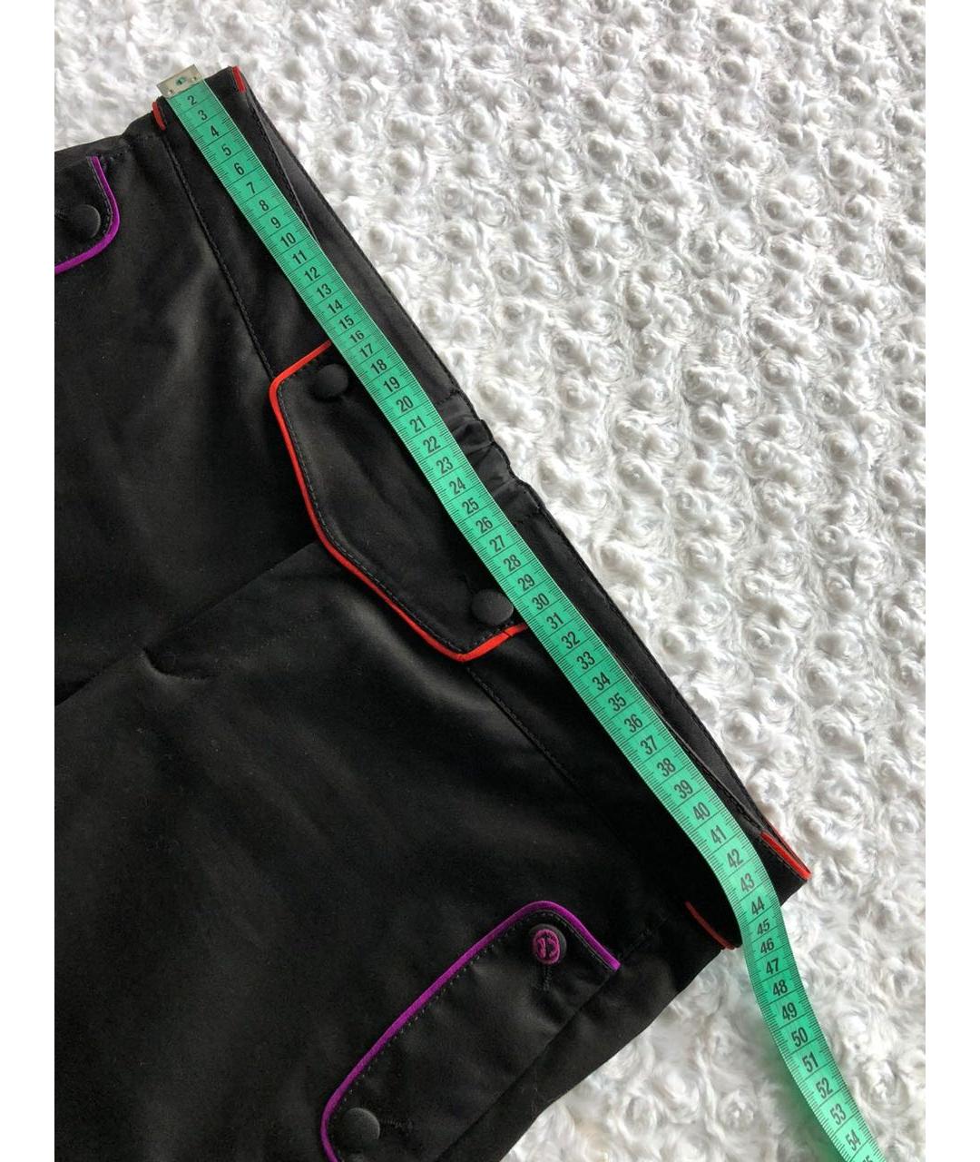GUCCI Черные хлопковые прямые брюки, фото 3