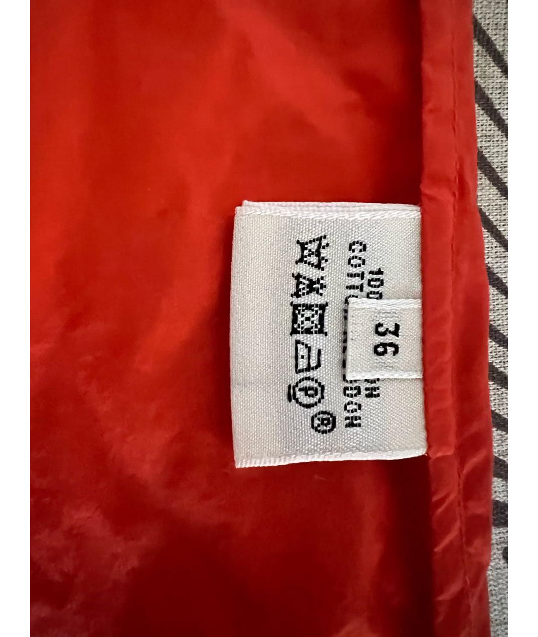 HERMES Оранжевое хлопковое повседневное платье, фото 4