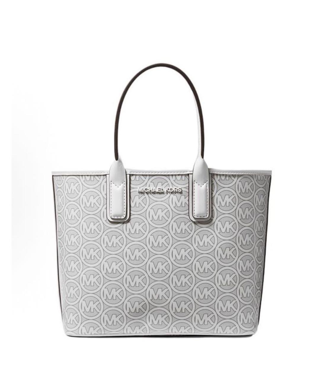 MICHAEL KORS Белая сумка тоут из искусственной кожи, фото 7