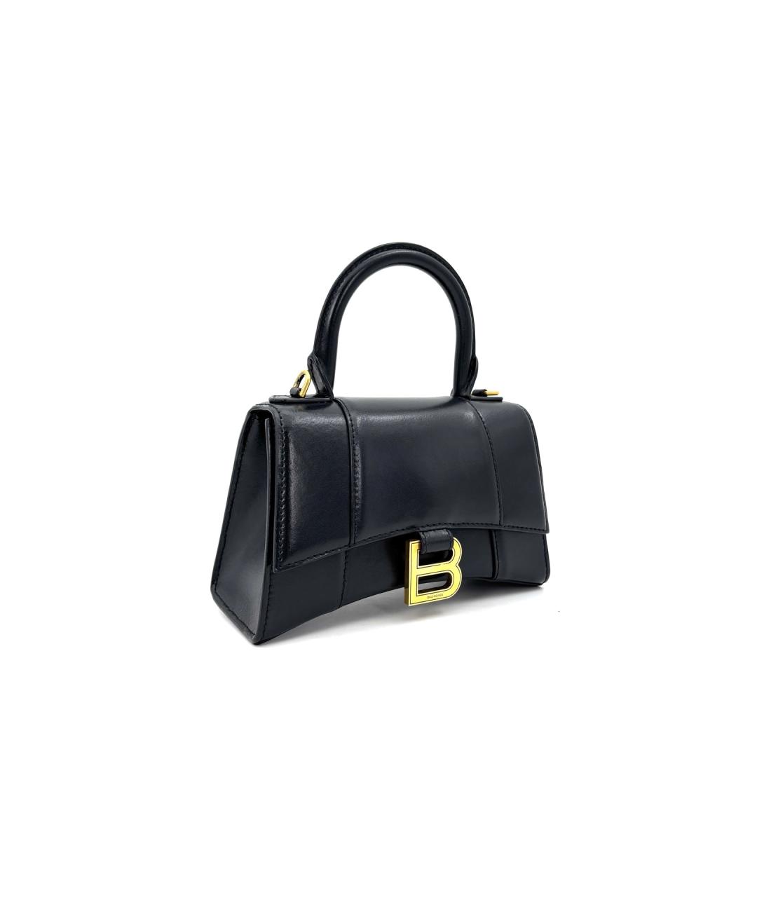 BALENCIAGA Черная кожаная сумка с короткими ручками, фото 3