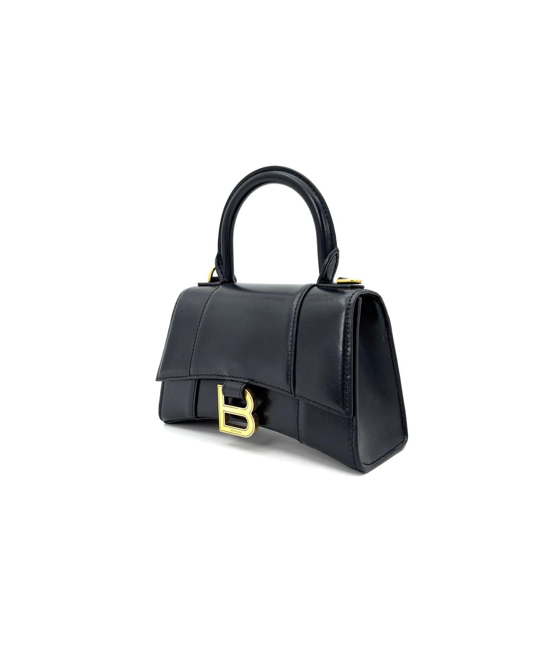 BALENCIAGA Черная кожаная сумка с короткими ручками, фото 4