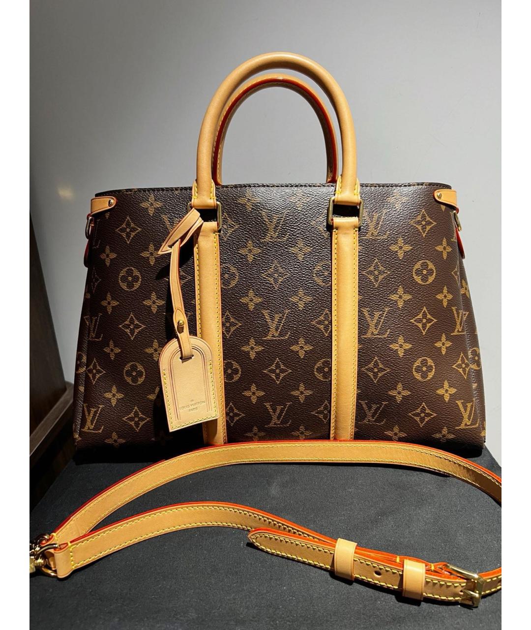LOUIS VUITTON Коричневая сумка с короткими ручками, фото 2