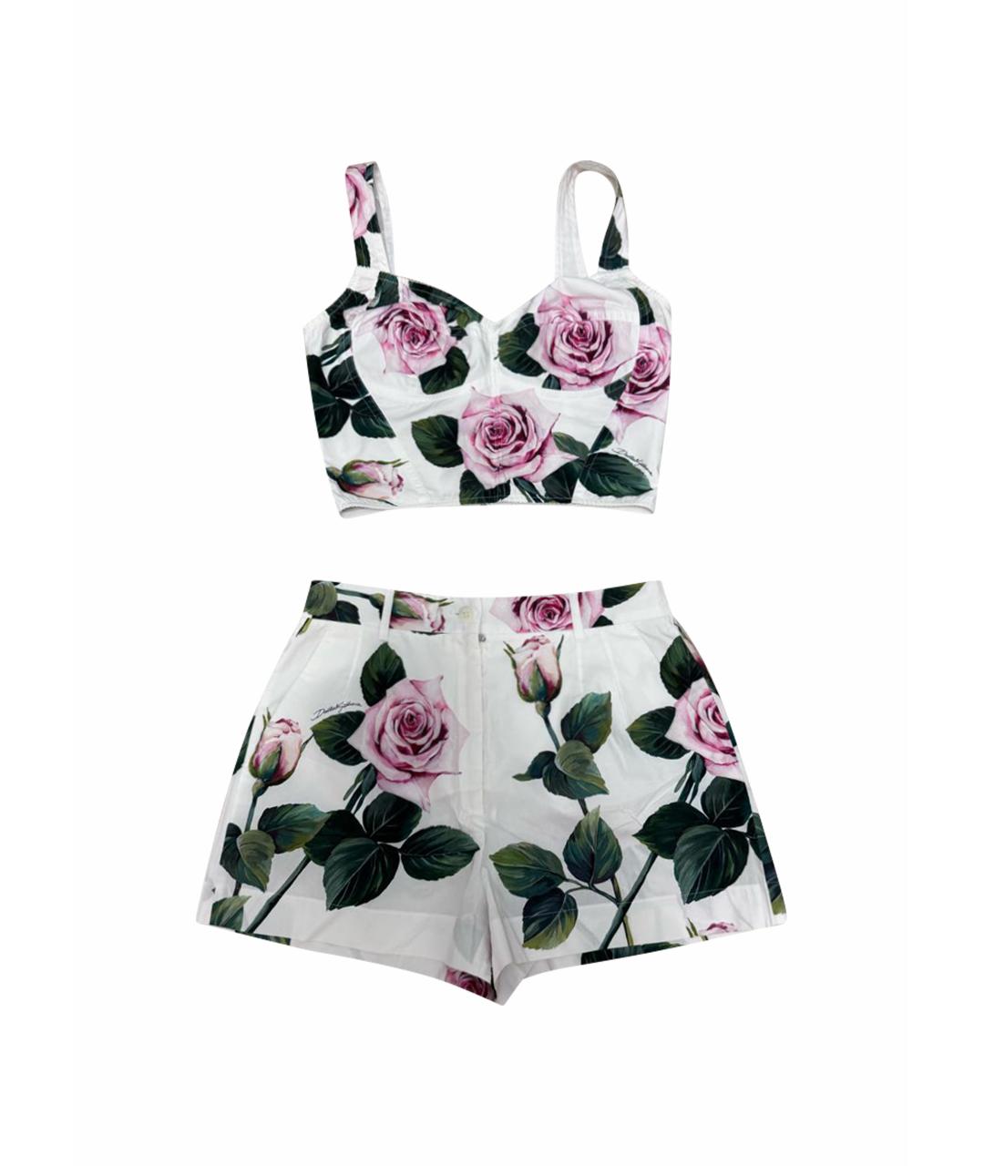 DOLCE&GABBANA Белый хлопковый костюм с брюками, фото 1