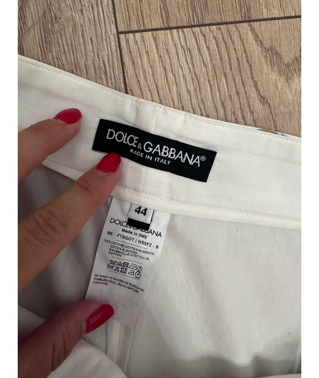 DOLCE&GABBANA Белый хлопковый костюм с брюками, фото 2