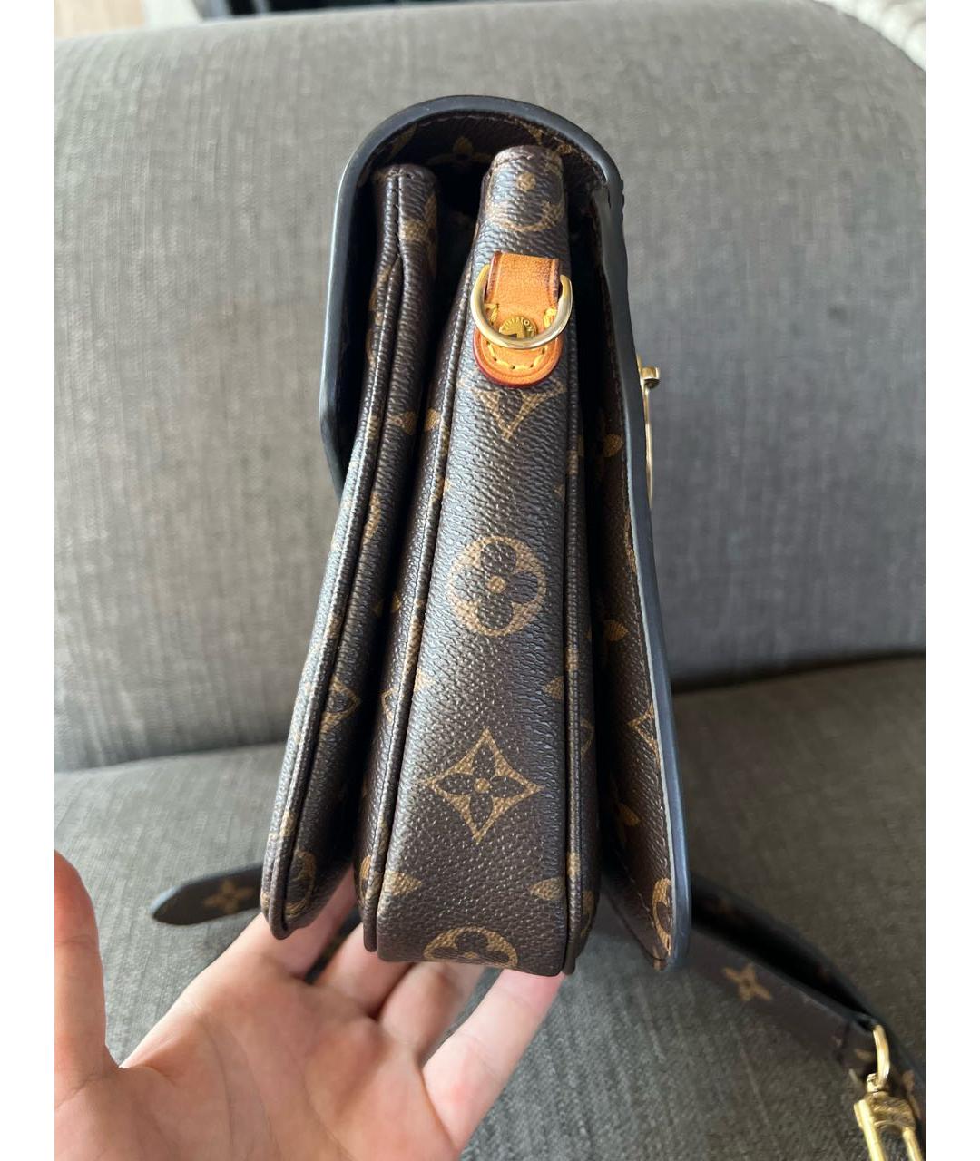 LOUIS VUITTON Коричневая сумка с короткими ручками, фото 5