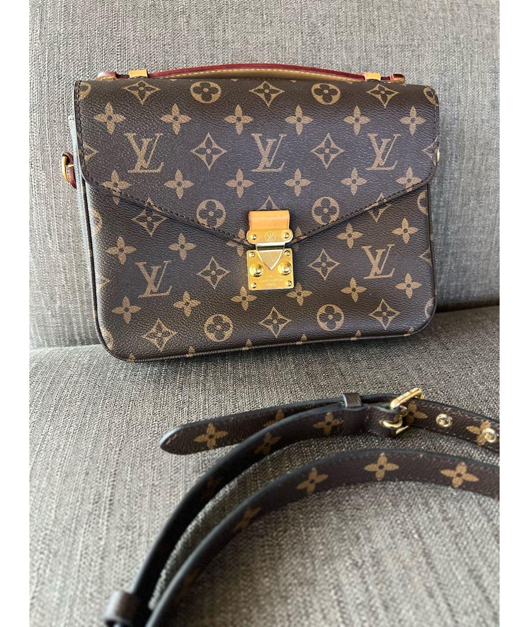 LOUIS VUITTON Коричневая сумка с короткими ручками, фото 2