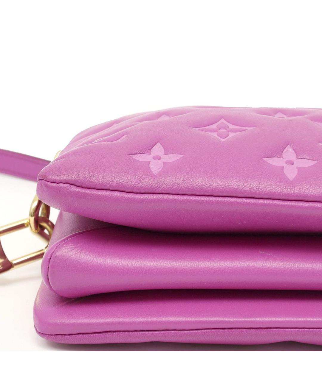 LOUIS VUITTON Розовая кожаная сумка через плечо, фото 7