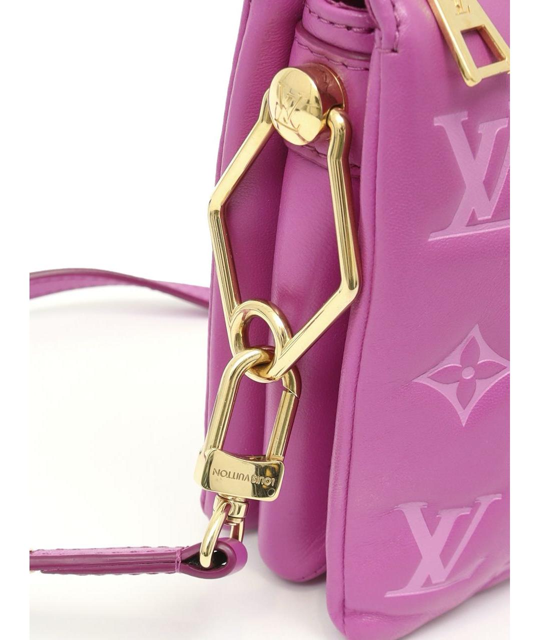 LOUIS VUITTON Розовая кожаная сумка через плечо, фото 8