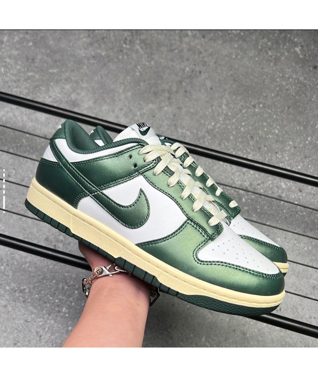 NIKE Зеленые кожаные кроссовки, фото 4