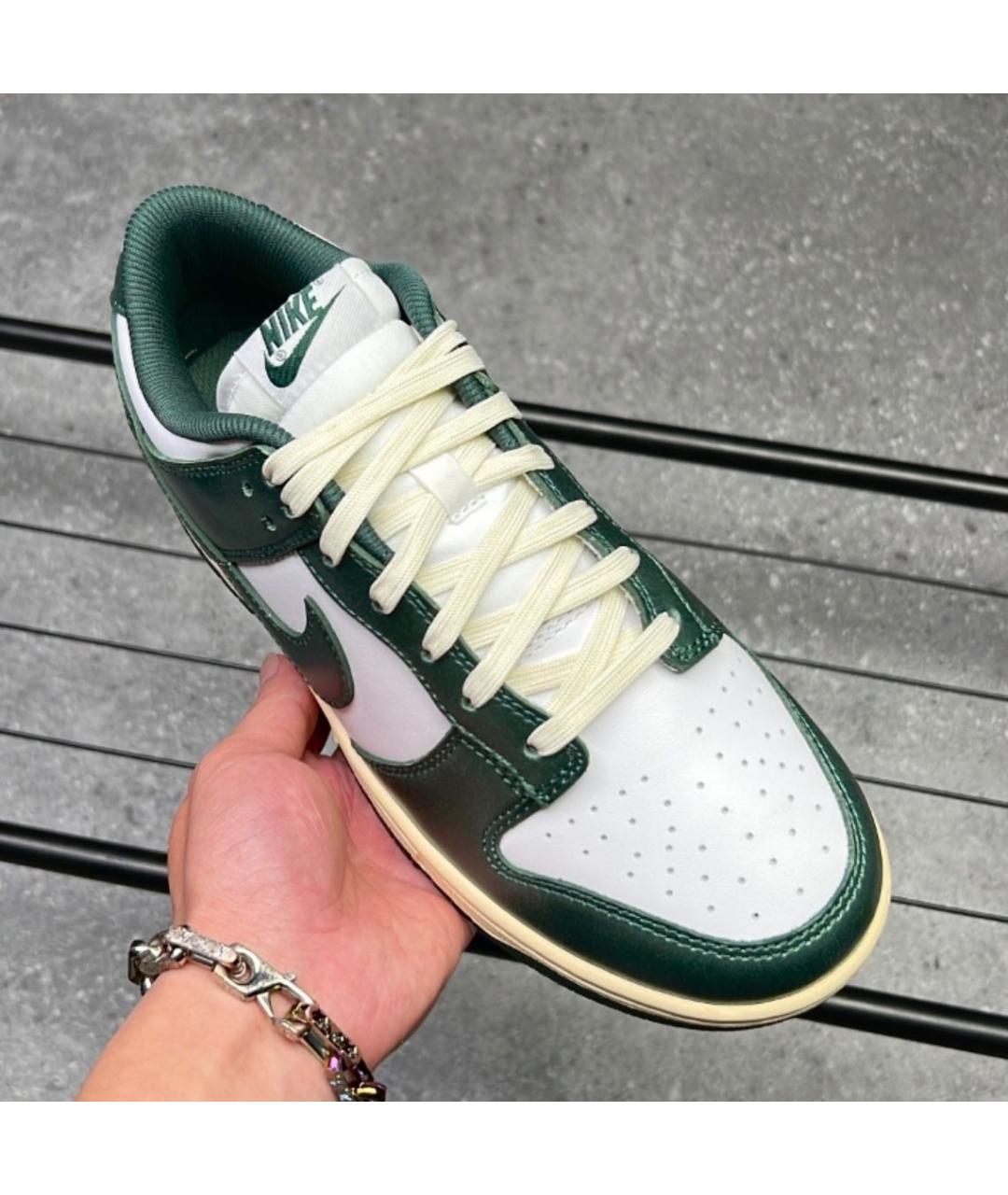 NIKE Зеленые кожаные кроссовки, фото 5