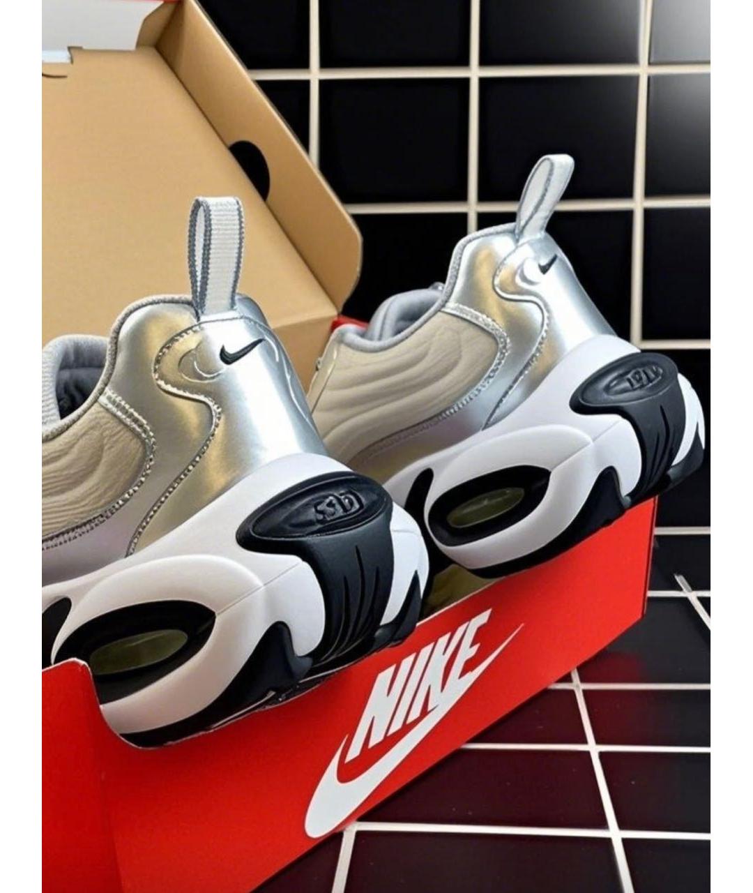 NIKE Серебряные текстильные кроссовки, фото 8
