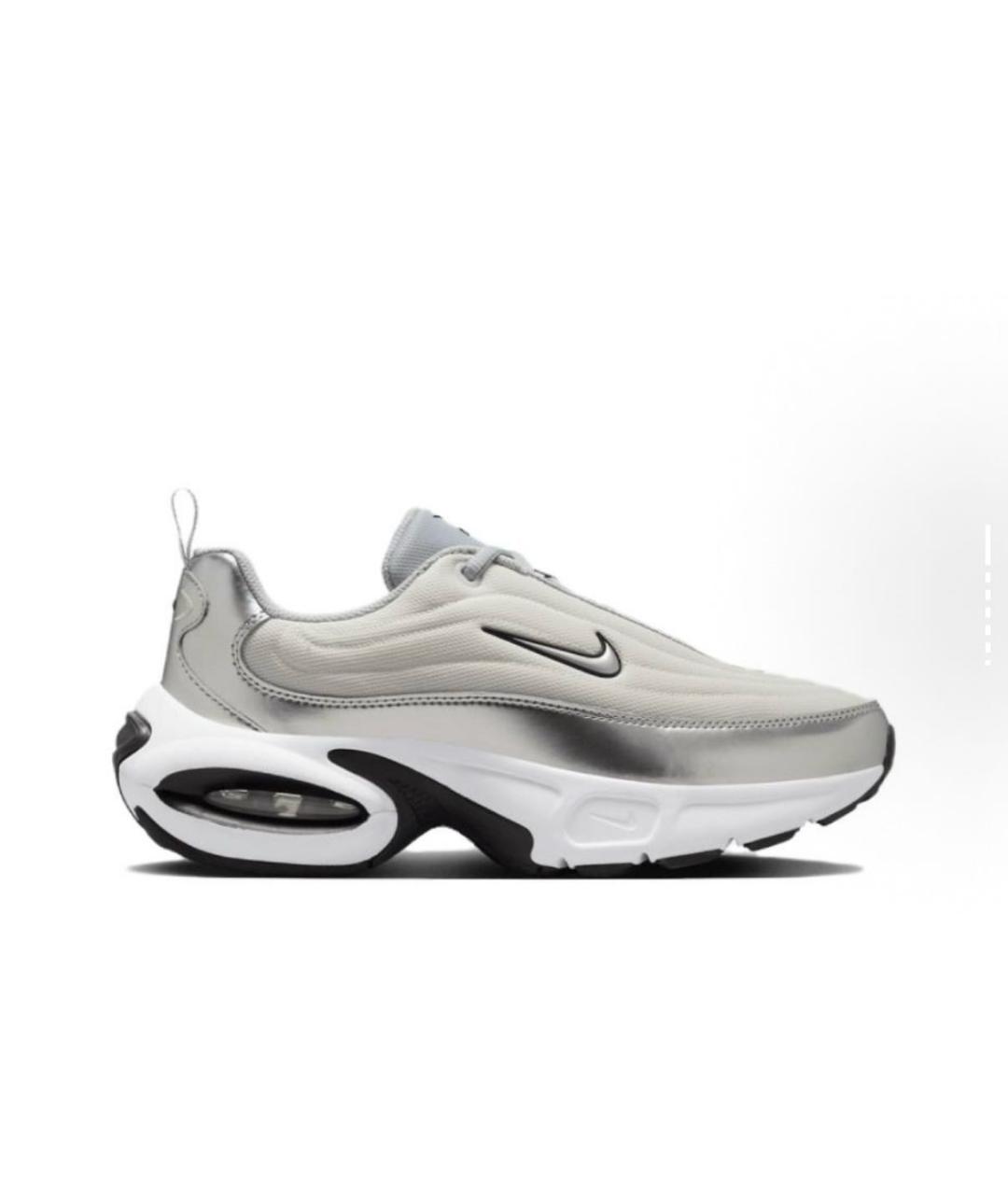 NIKE Серебряные текстильные кроссовки, фото 9