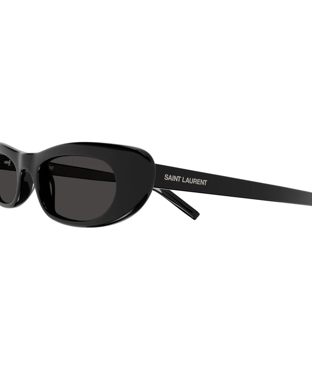 SAINT LAURENT Черные пластиковые солнцезащитные очки, фото 3
