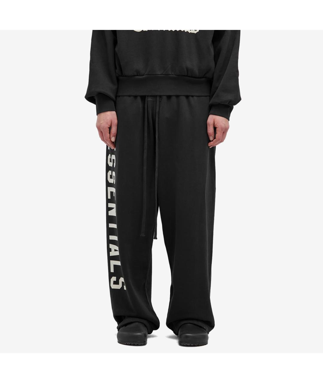 FEAR OF GOD ESSENTIALS Черные хлопковые повседневные брюки, фото 3