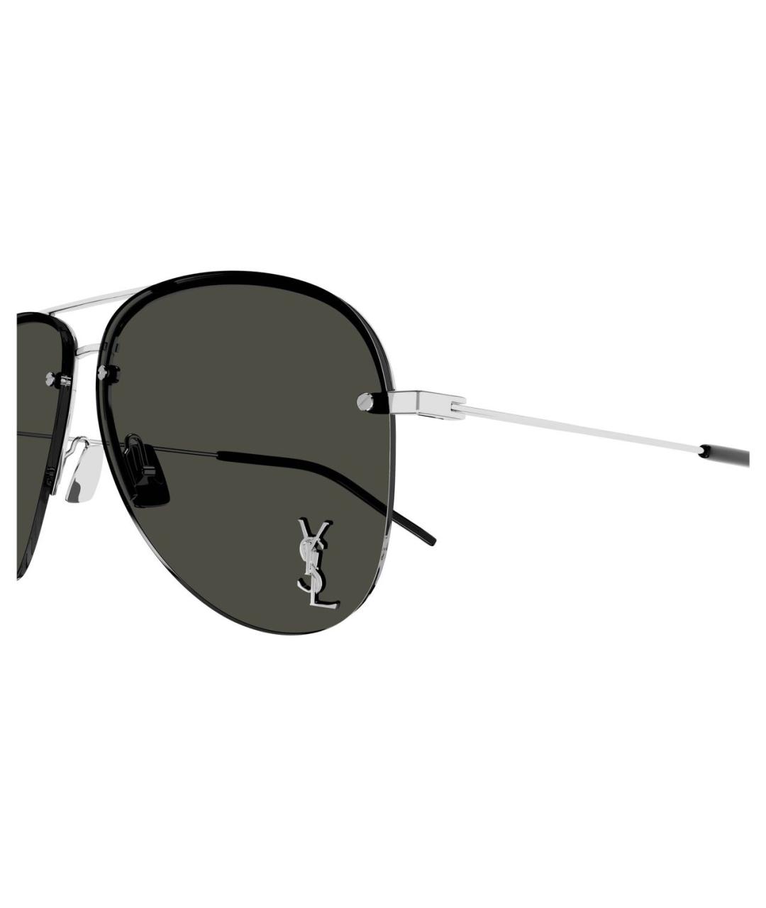 SAINT LAURENT Черные пластиковые солнцезащитные очки, фото 3