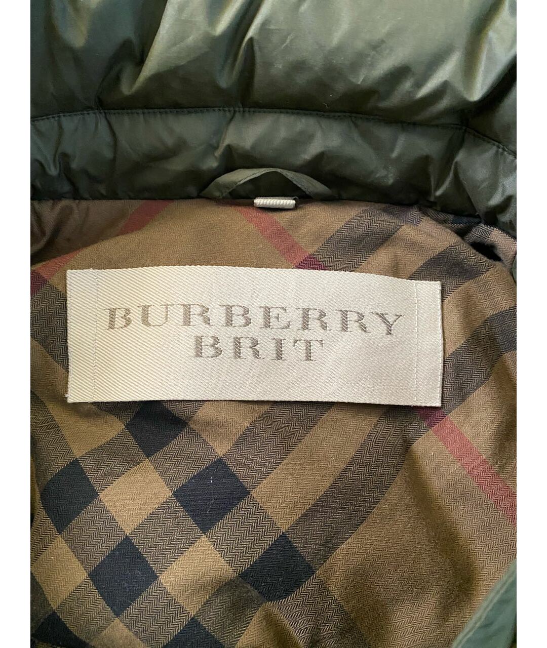 BURBERRY BRIT Зеленый пуховик, фото 3