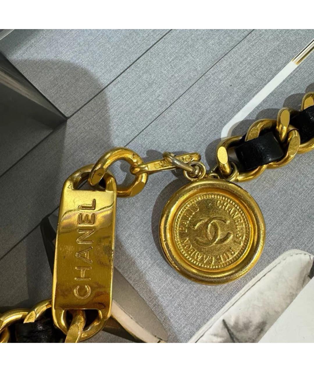 CHANEL Черный кожаный ремень, фото 4