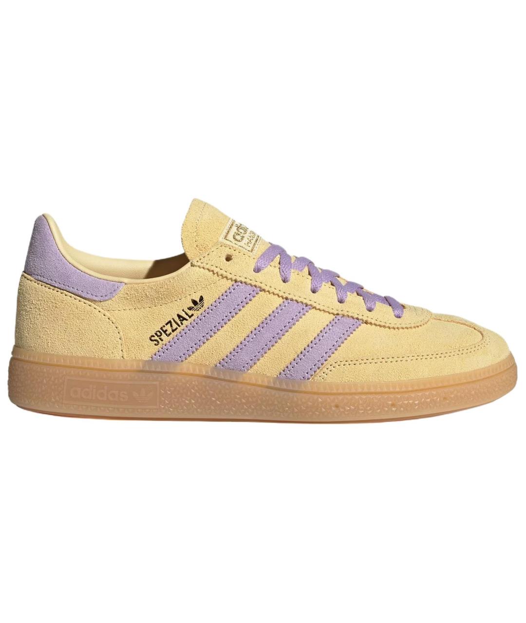 ADIDAS Желтые замшевые кеды, фото 1