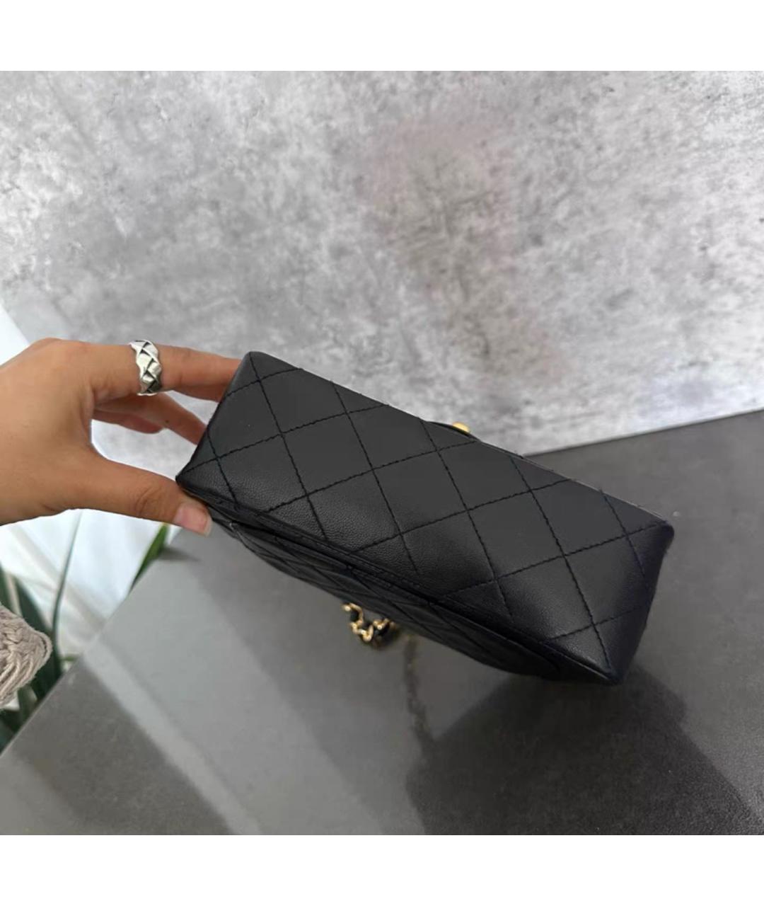 CHANEL Черная кожаная сумка через плечо, фото 4