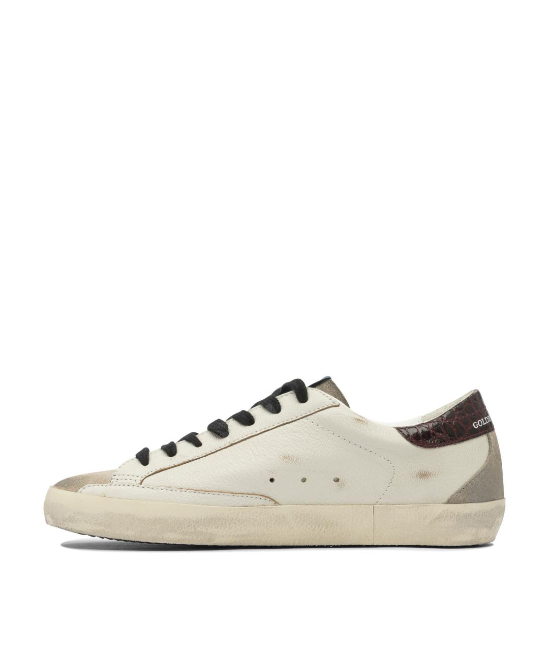 GOLDEN GOOSE DELUXE BRAND Бежевые кожаные низкие кроссовки / кеды, фото 3