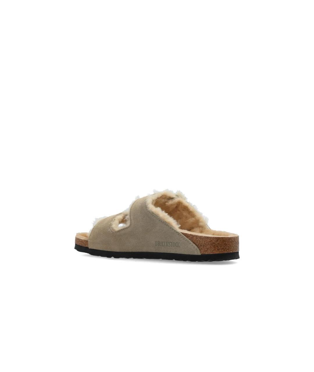 BIRKENSTOCK Бежевые замшевые сандалии, фото 5