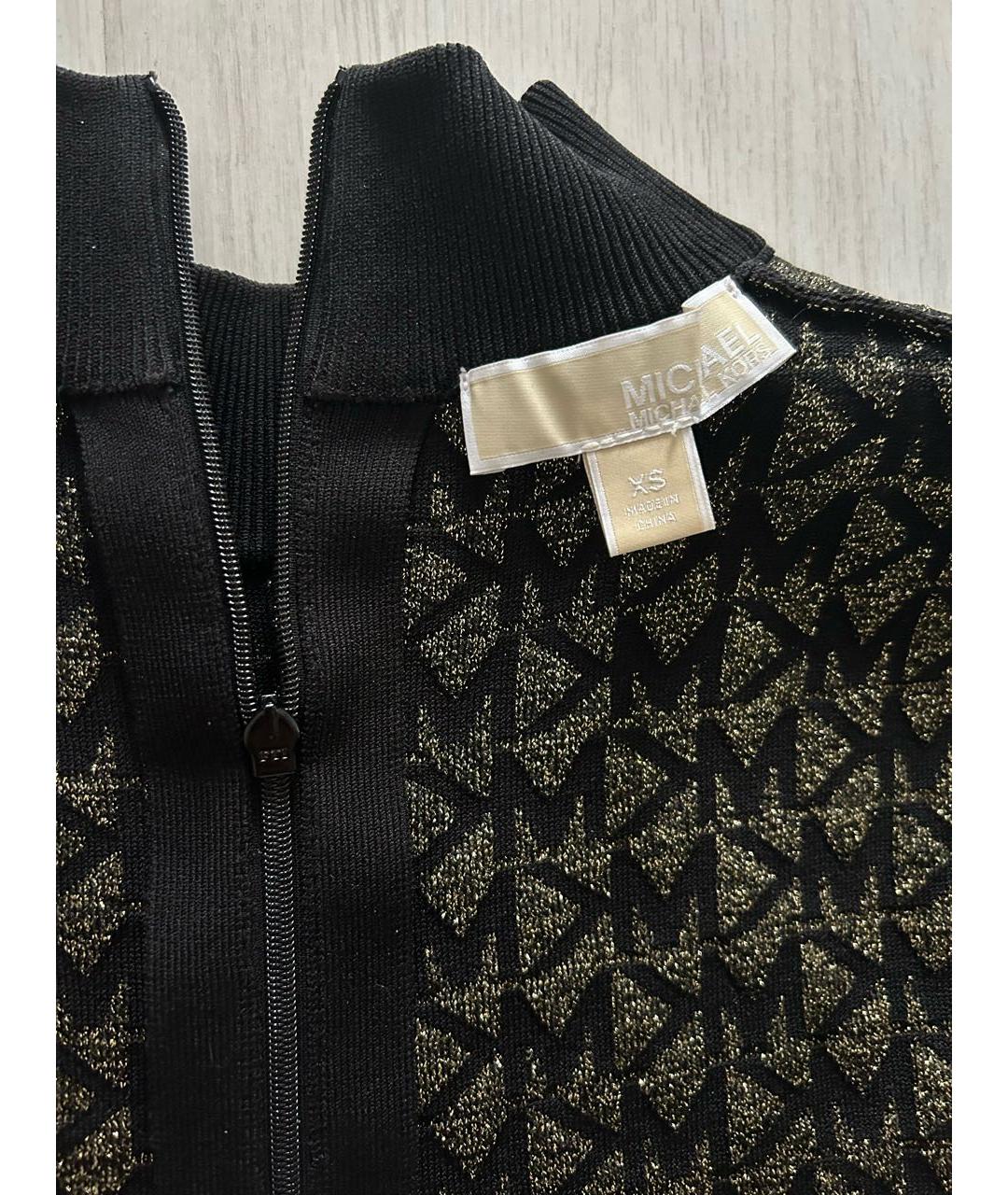 MICHAEL KORS Черное вискозное повседневное платье, фото 3