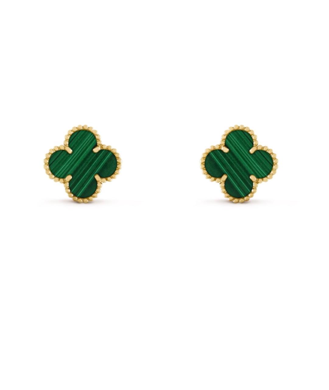 VAN CLEEF & ARPELS Зеленые серьги из желтого золота, фото 7