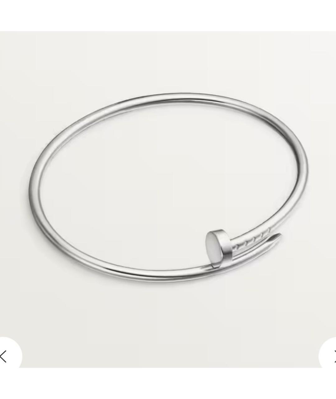 CARTIER Серебрянный браслет из белого золота, фото 2