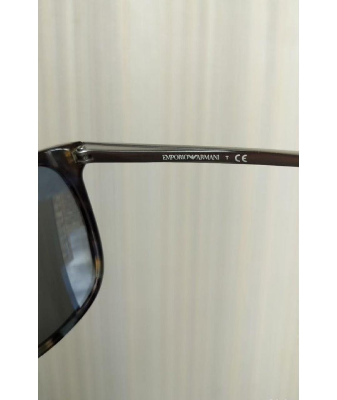EMPORIO ARMANI Голубые пластиковые солнцезащитные очки, фото 3