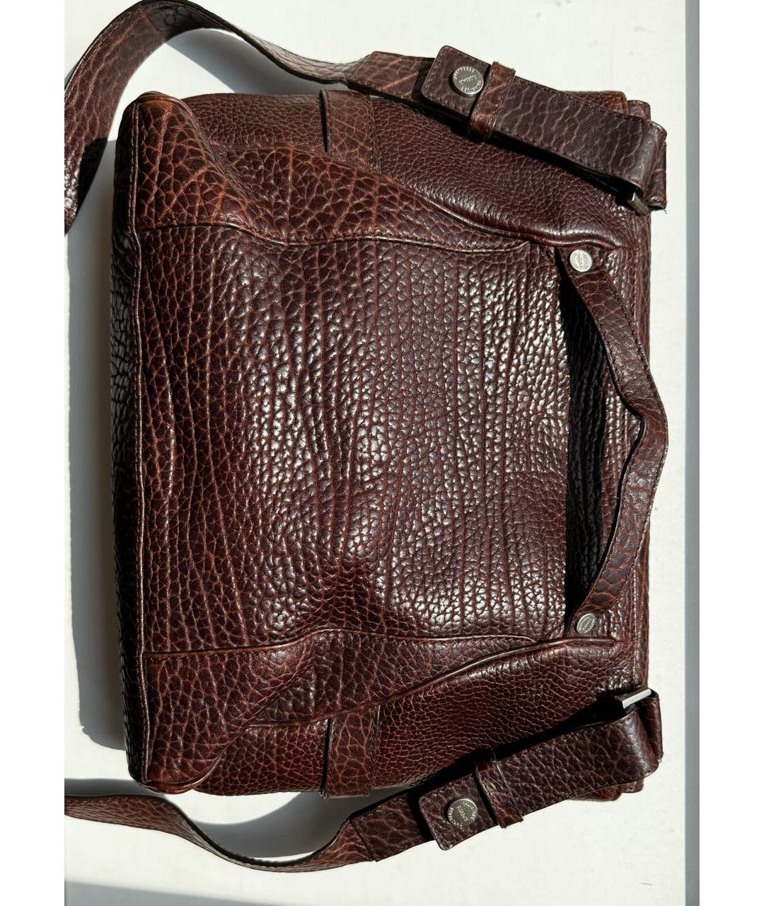 FERRAGAMO Коричневая кожаная сумка на плечо, фото 2