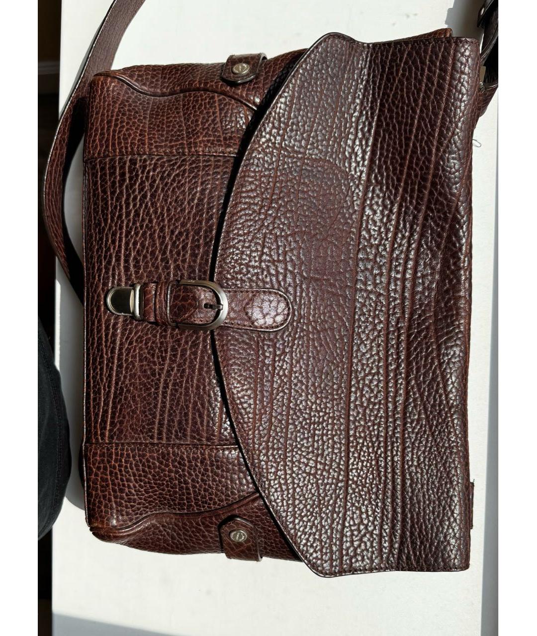 FERRAGAMO Коричневая кожаная сумка на плечо, фото 8