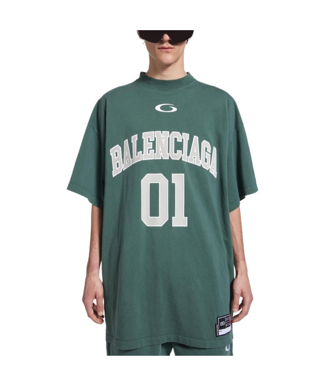 BALENCIAGA Зеленая футболка, фото 3