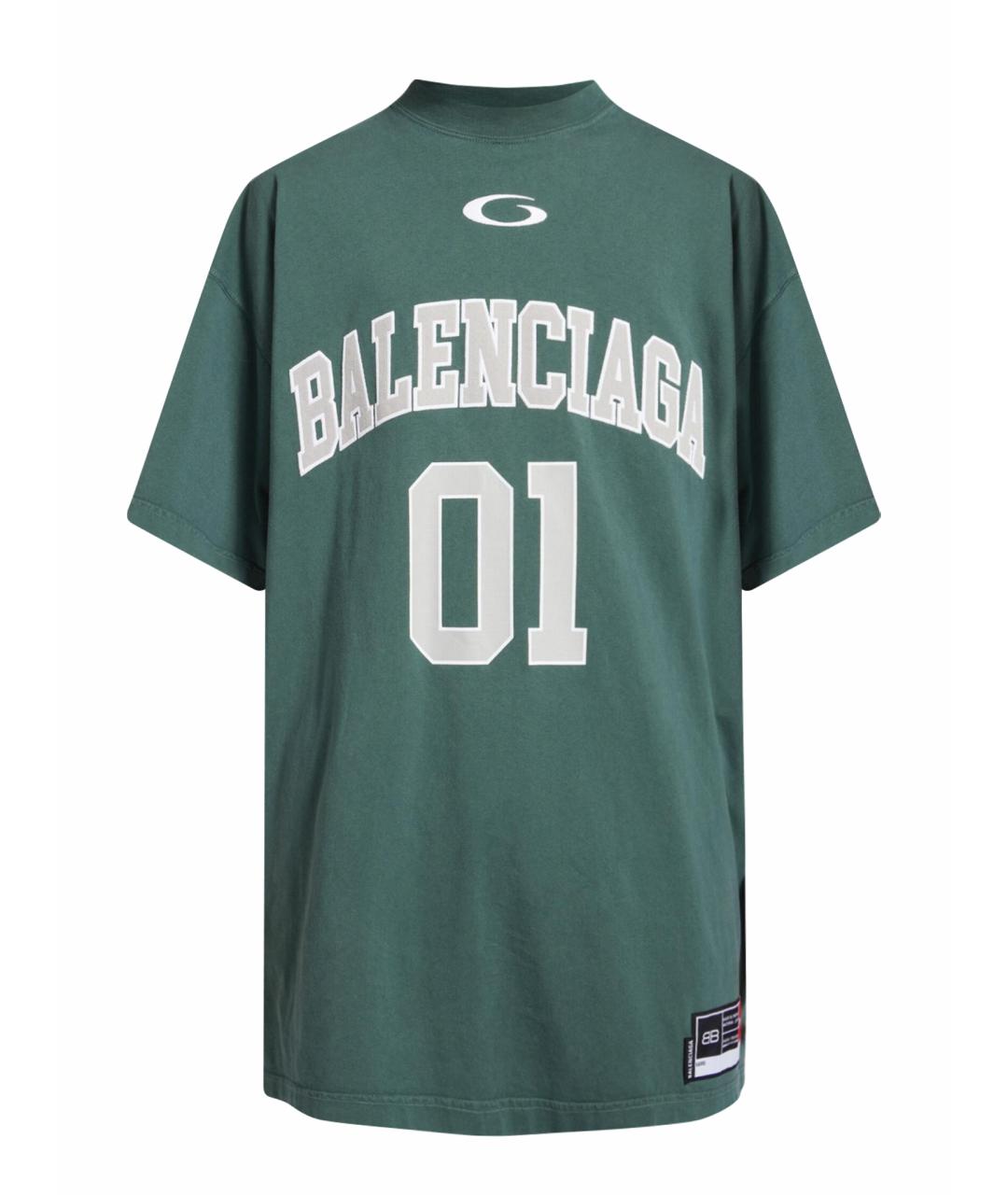 BALENCIAGA Зеленая футболка, фото 1