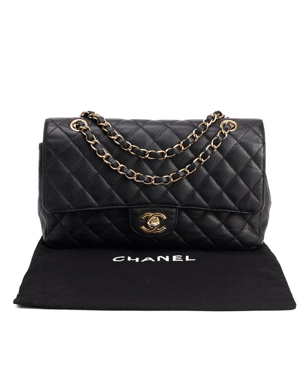 CHANEL Черная кожаная сумка через плечо, фото 8