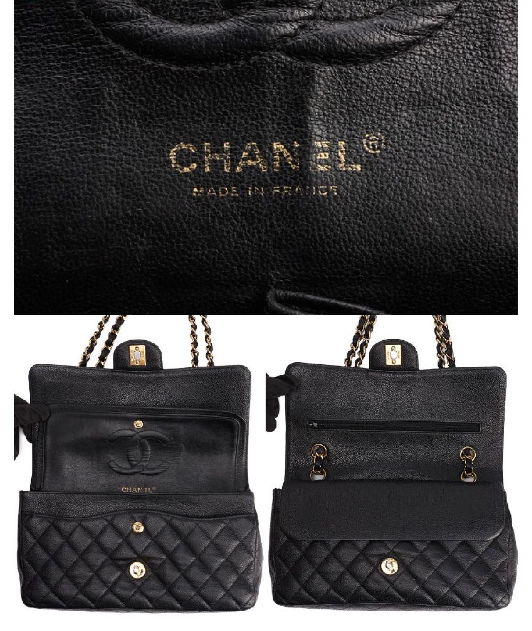 CHANEL Черная кожаная сумка через плечо, фото 6