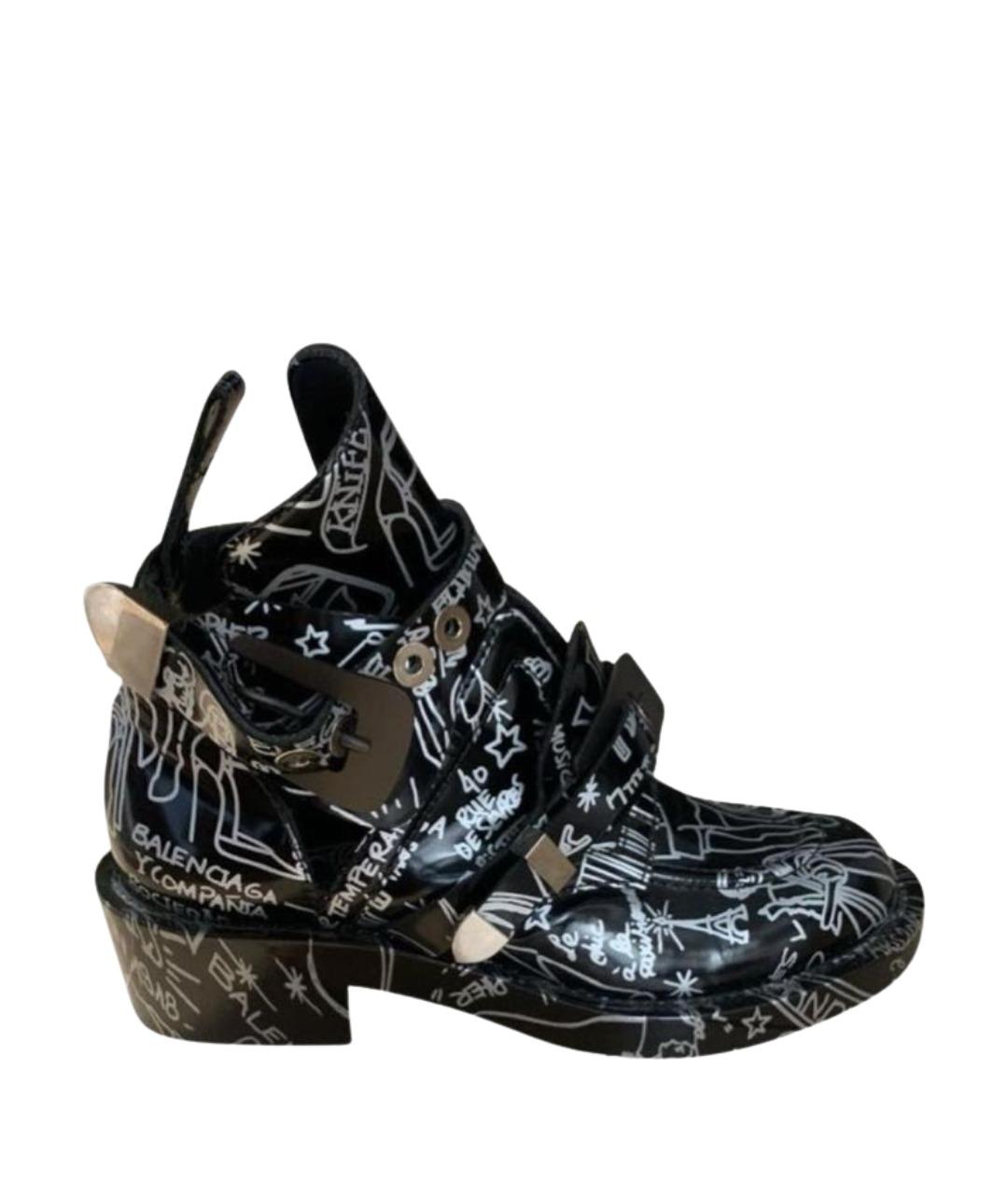 BALENCIAGA Мульти кроссовки из лакированной кожи, фото 1