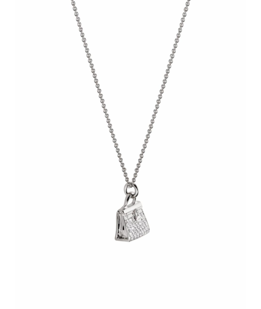 HERMES Серебряное колье из белого золота, фото 1