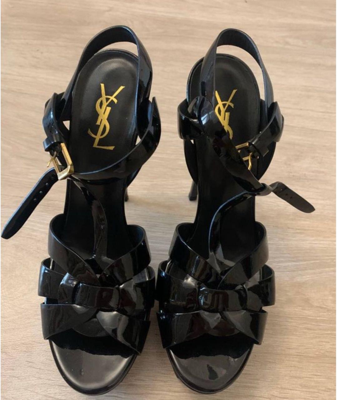 GIVENCHY Черные босоножки из лакированной кожи, фото 2