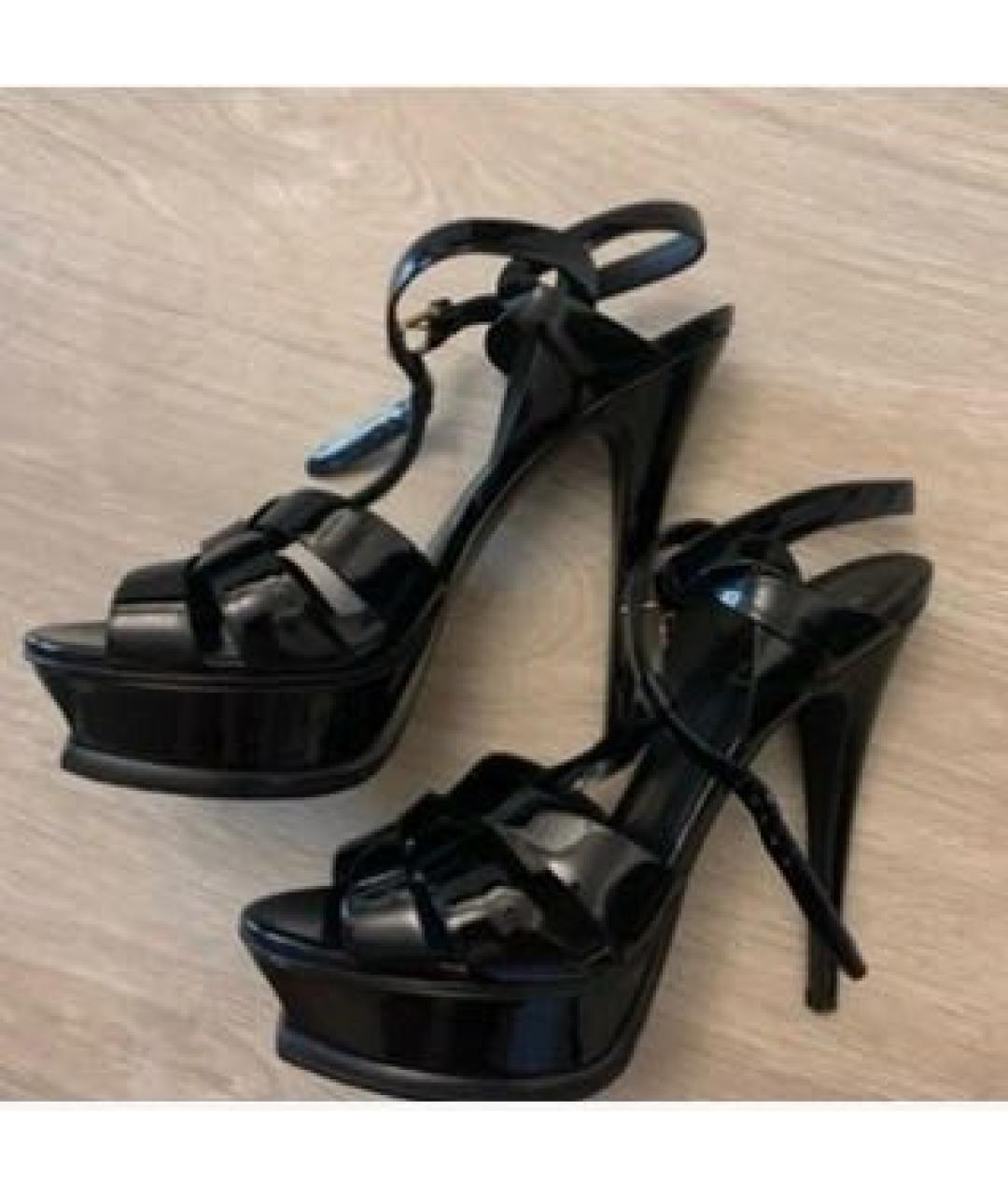 GIVENCHY Черные босоножки из лакированной кожи, фото 3