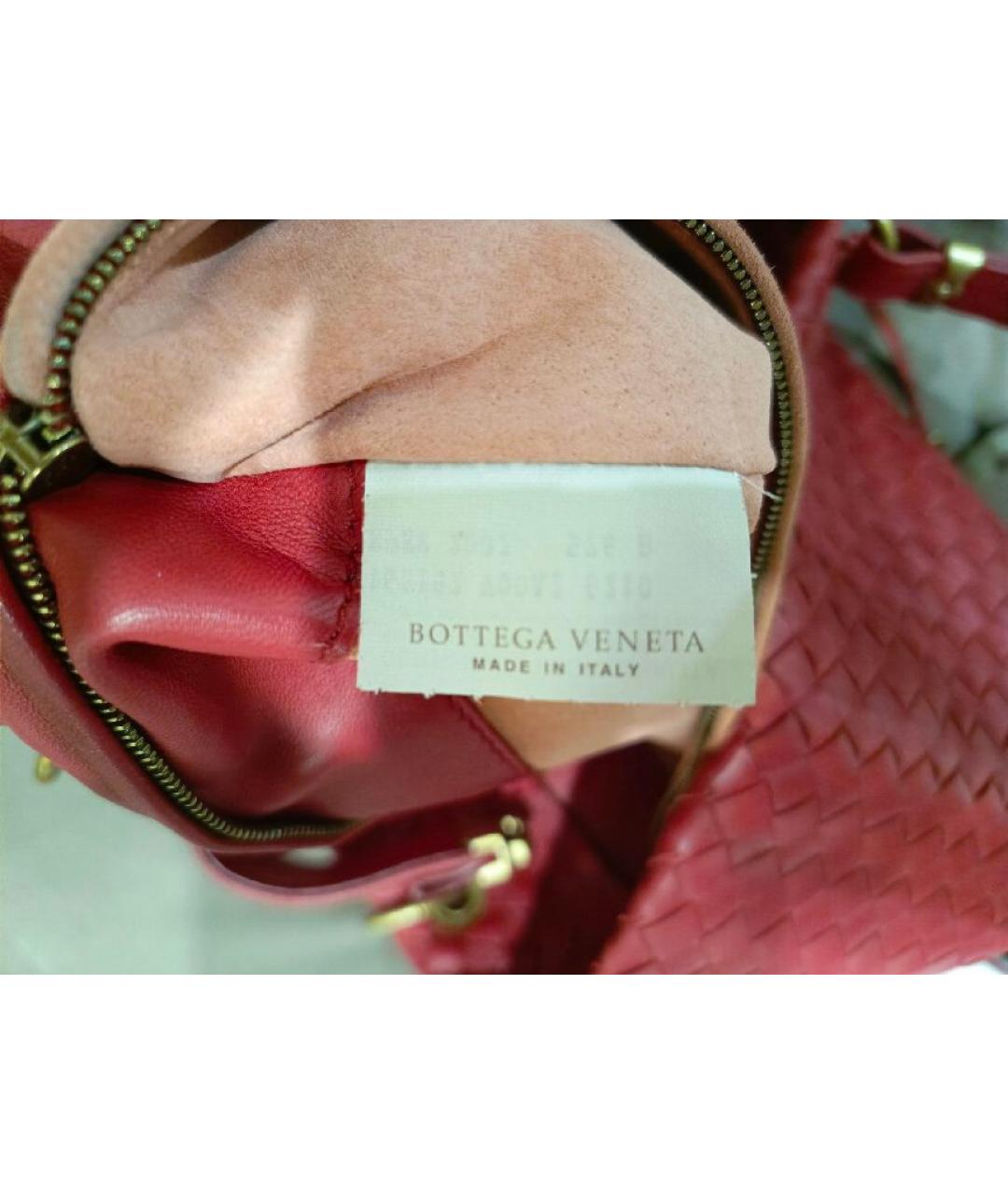 BOTTEGA VENETA Красная кожаная сумка тоут, фото 6