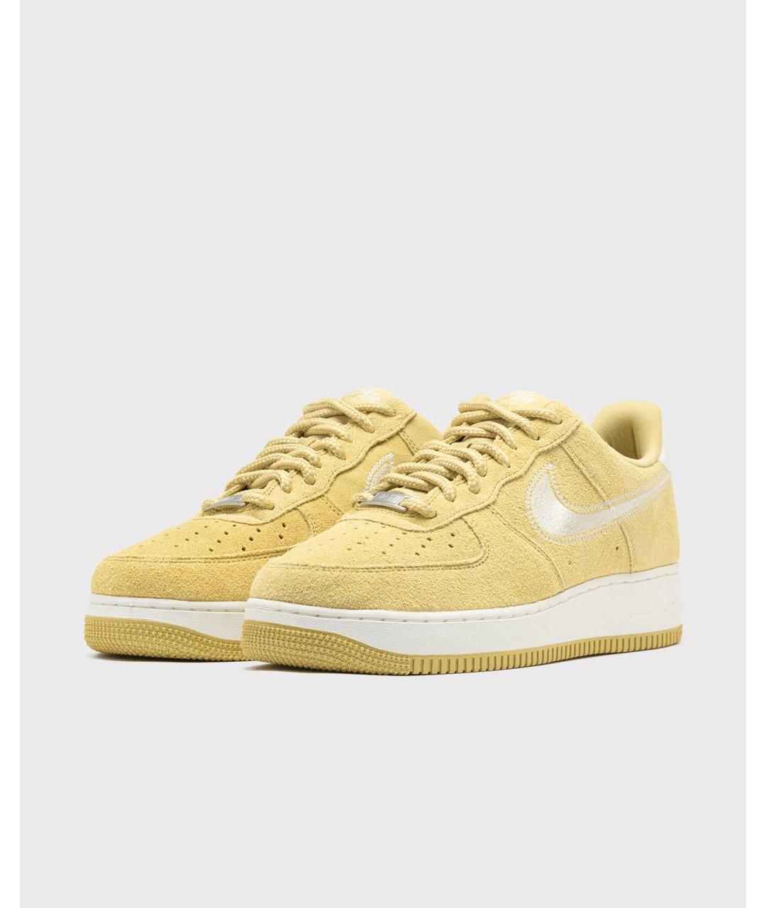 NIKE Желтые замшевые низкие кроссовки / кеды, фото 3