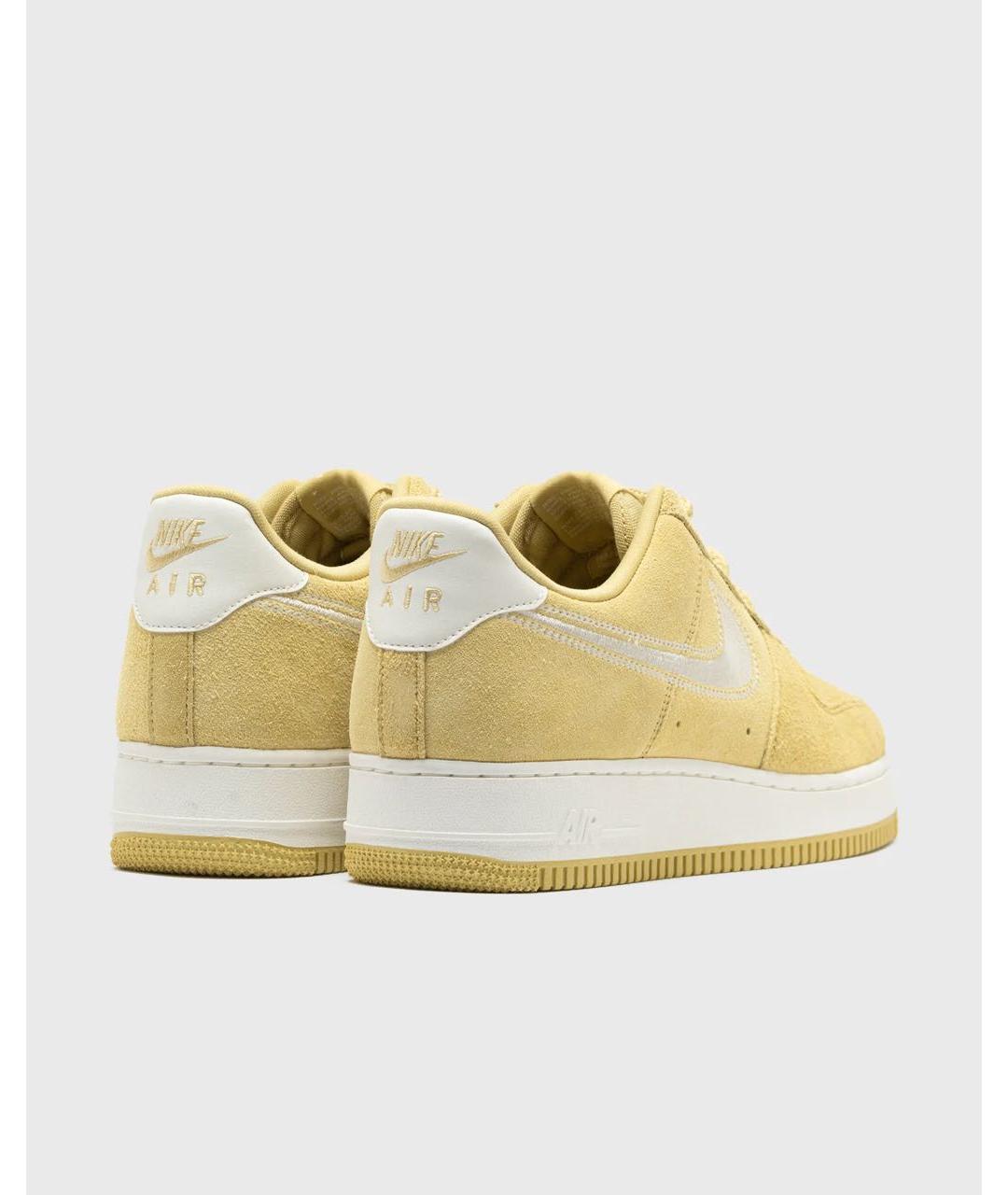 NIKE Желтые замшевые низкие кроссовки / кеды, фото 4