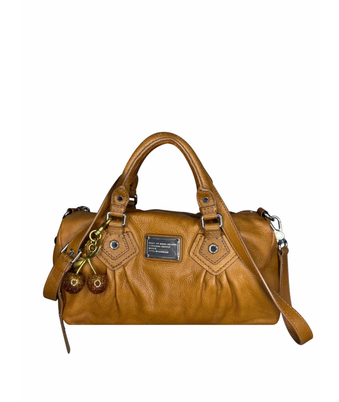 MARC JACOBS Коричневая кожаная сумка с короткими ручками, фото 1